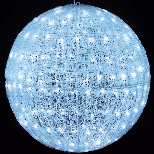 耐水80cm240球広角型LEDホワイトグロー立体ボール
