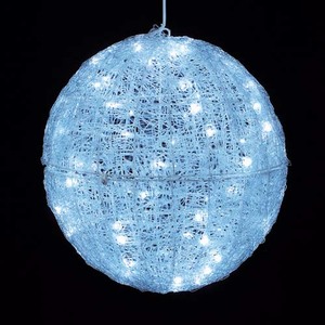 耐水45cm100球広角型LEDホワイトグロー立体ボール