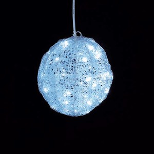 耐水20cm40球広角型LEDホワイトグロー立体ボール