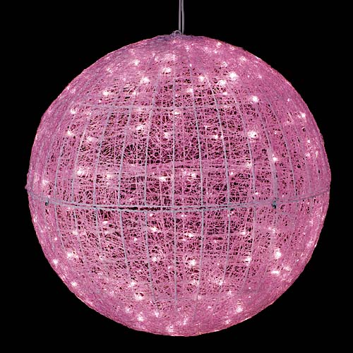 耐水80cm240球広角型LEDピンクグロー立体ボール