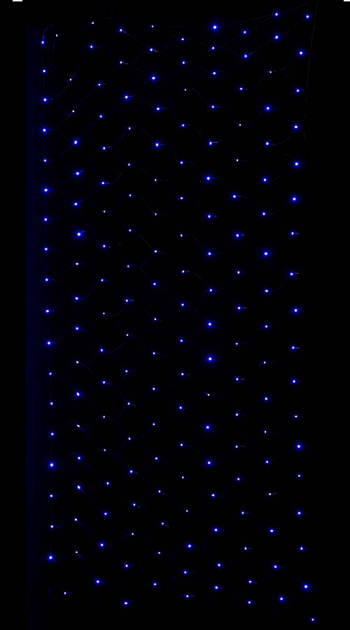 耐水180球広角型LEDブルーネットライト/ブラックコード